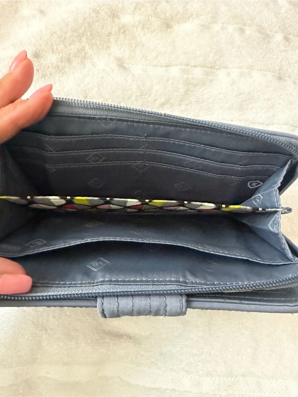 Vera Bradley Quilted Moonless Night Turn-Lock Wallet